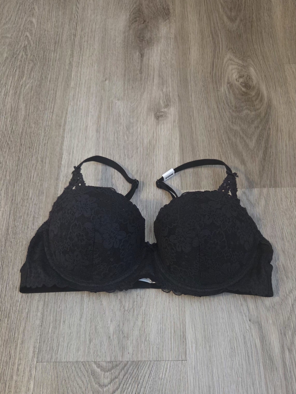 PINK Victoria's Secret Black Lace Underwire Bra